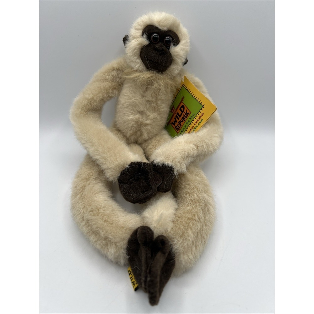 Wild Republic Thabo the Lemur Primate Hook and Loop Arms Legs 12" Indri Babakoto
